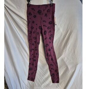 Splendid Studio Leopard Print High Waist Leggings Purple‎ Activewear Womens S